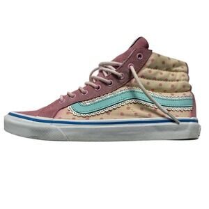 ans x Toy Story Sk8-Hi Slim‎ "Bo Peep" Pink Suede Scalloped Hi-Top size 8.5